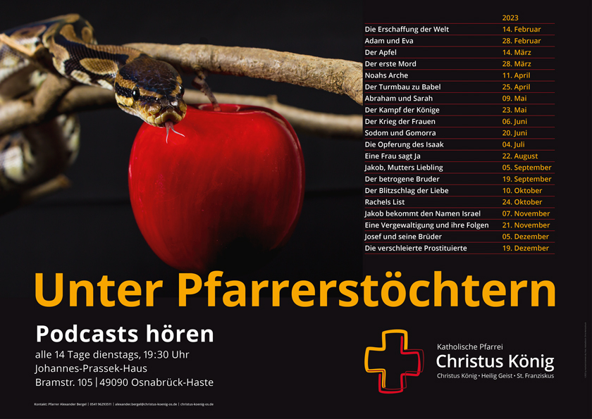 Plakat: Podcast-Gespräche ›Unter Pfarrerstöchtern‹